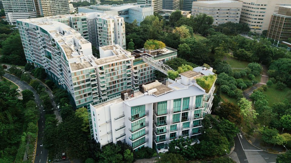 Buildings outer top view